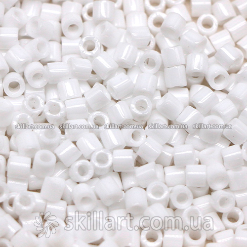 Бисер DBL-200 Miyuki Delica Beads 8/0 (натуральный, белый)